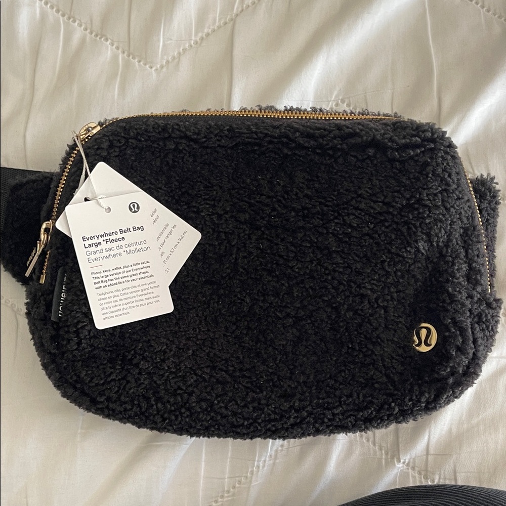 Lululemon Large Black Fleece Belt Bag